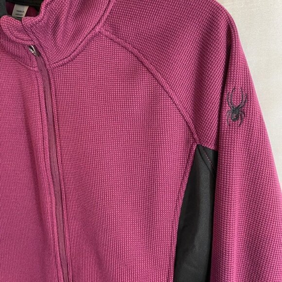NWOT  Spyder Constant Burgundy Full-Zip Fleece Jacket Ladies L - Picture 8 of 14